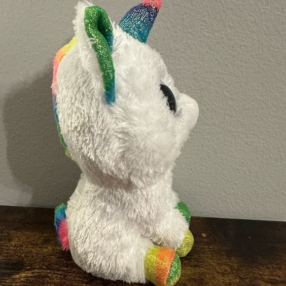Ty Beanie Boos‎ PIXY the Unicorn 6" with Horn Sparkle horn eyes plush animal - Picture 4 of 5